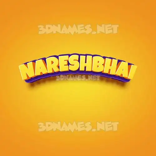nareshbhai in Orange Toon style - 3D name wallpaper nareshbhai in Orange Toon style - 3D name wallpaper