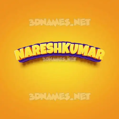 nareshkumar in Orange Toon style - 3D name wallpaper