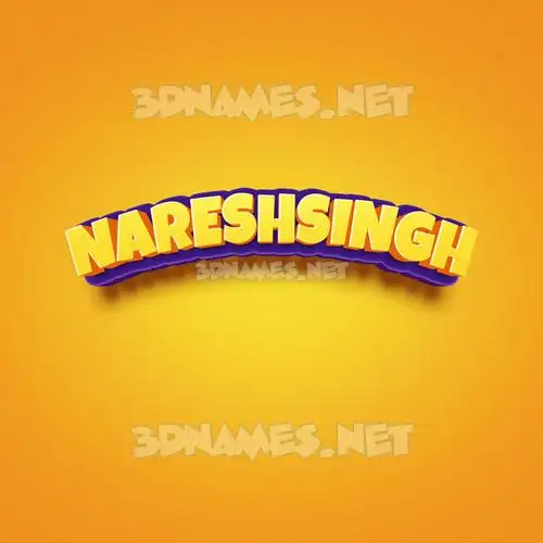 nareshsingh in Orange Toon style - 3D name wallpaper