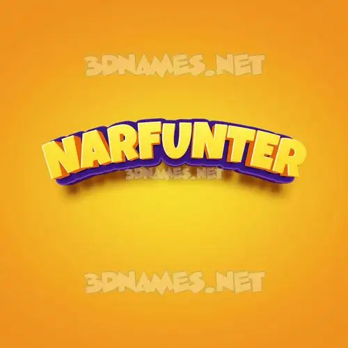 narfunter in Orange Toon style - 3D name wallpaper narfunter in Orange Toon style - 3D name wallpaper