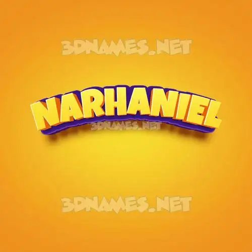 narhaniel in Orange Toon style - 3D name wallpaper narhaniel in Orange Toon style - 3D name wallpaper