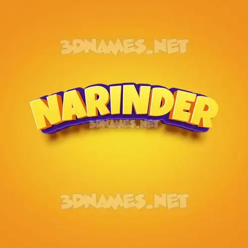 narinder in Orange Toon style - 3D name wallpaper narinder in Orange Toon style - 3D name wallpaper