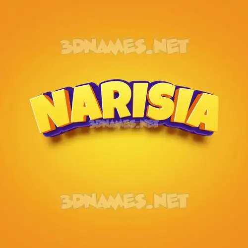 narisia in Orange Toon style - 3D name wallpaper narisia in Orange Toon style - 3D name wallpaper