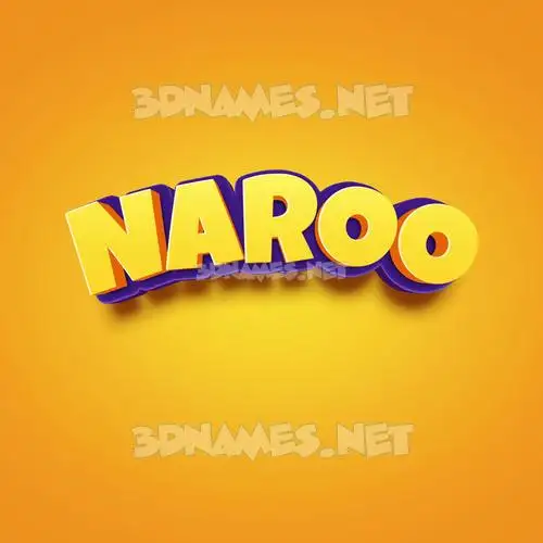 naroo in Orange Toon style - 3D name wallpaper naroo in Orange Toon style - 3D name wallpaper