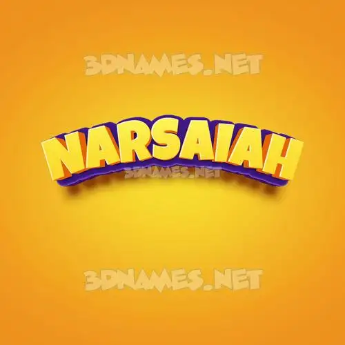 narsaiah in Orange Toon style - 3D name wallpaper