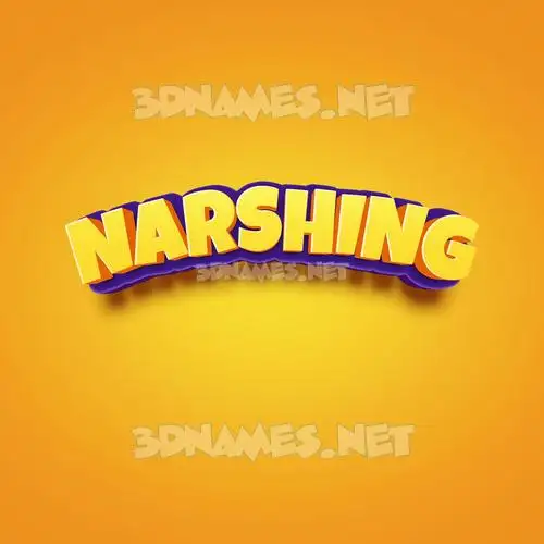 narshing in Orange Toon style - 3D name wallpaper narshing in Orange Toon style - 3D name wallpaper