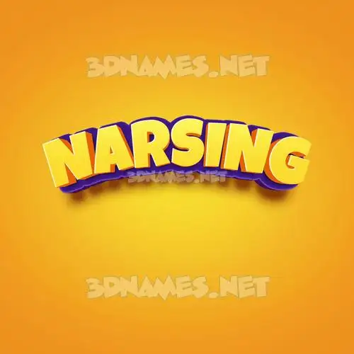 narsing in Orange Toon style - 3D name wallpaper