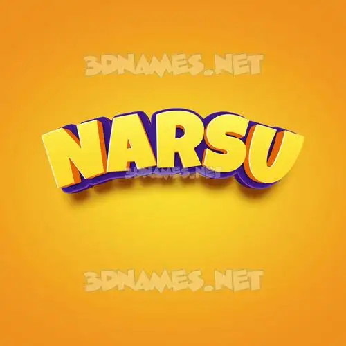 narsu in Orange Toon style - 3D name wallpaper narsu in Orange Toon style - 3D name wallpaper