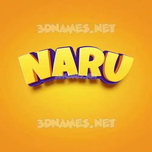 naru in Orange Toon style - 3D name wallpaper naru in Orange Toon style - 3D name wallpaper