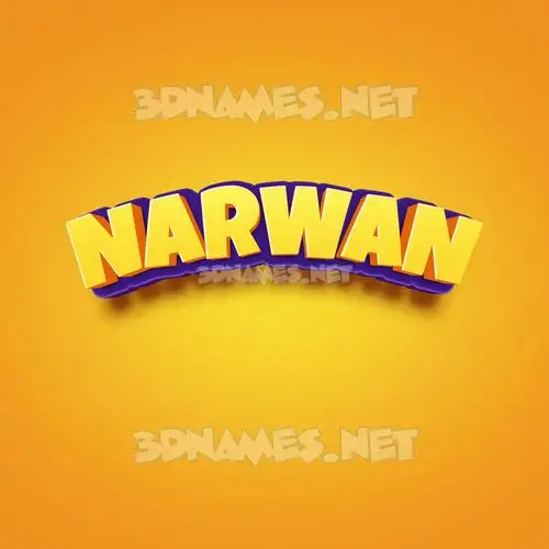 narwan in Orange Toon style - 3D name wallpaper narwan in Orange Toon style - 3D name wallpaper