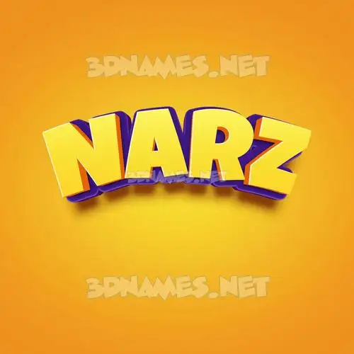 narz in Orange Toon style - 3D name wallpaper narz in Orange Toon style - 3D name wallpaper