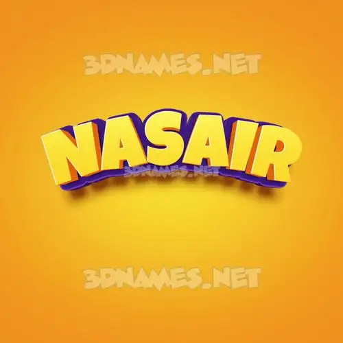 nasair in Orange Toon style - 3D name wallpaper nasair in Orange Toon style - 3D name wallpaper