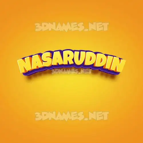 nasaruddin in Orange Toon style - 3D name wallpaper nasaruddin in Orange Toon style - 3D name wallpaper