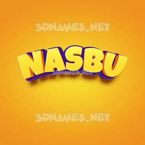 nasbu in Orange Toon style - 3D name wallpaper