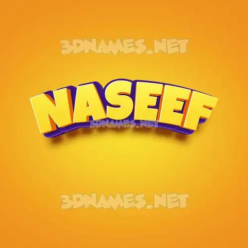naseef in Orange Toon style - 3D name wallpaper naseef in Orange Toon style - 3D name wallpaper
