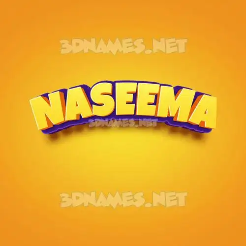 naseema in Orange Toon style - 3D name wallpaper
