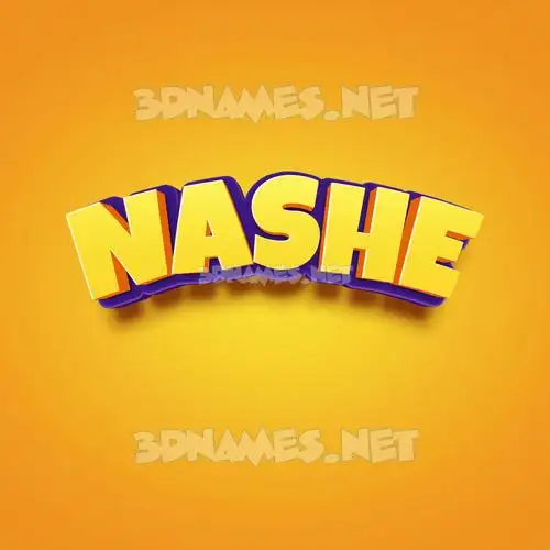 nashe in Orange Toon style - 3D name wallpaper