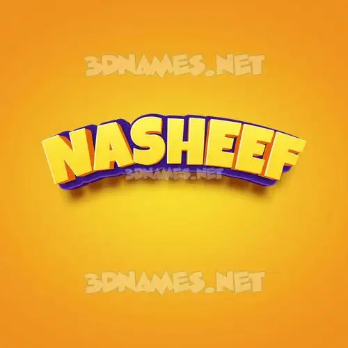 nasheef in Orange Toon style - 3D name wallpaper nasheef in Orange Toon style - 3D name wallpaper