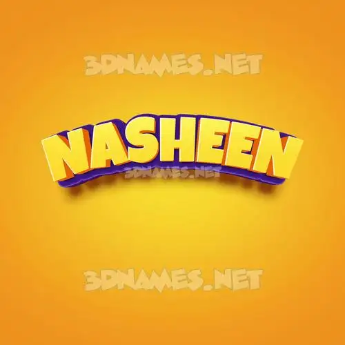 nasheen in Orange Toon style - 3D name wallpaper nasheen in Orange Toon style - 3D name wallpaper