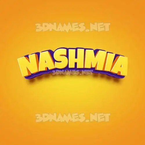 nashmia in Orange Toon style - 3D name wallpaper nashmia in Orange Toon style - 3D name wallpaper