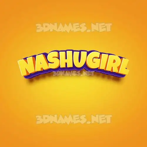 nashugirl in Orange Toon style - 3D name wallpaper nashugirl in Orange Toon style - 3D name wallpaper