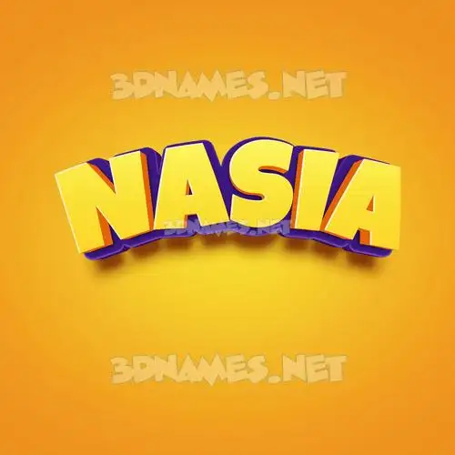 nasia in Orange Toon style - 3D name wallpaper nasia in Orange Toon style - 3D name wallpaper