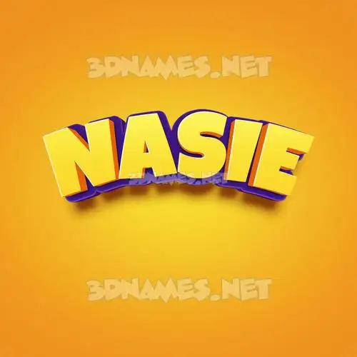 nasie in Orange Toon style - 3D name wallpaper