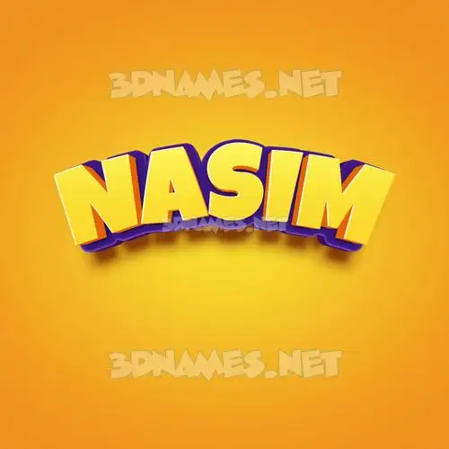 nasim in Orange Toon style - 3D name wallpaper nasim in Orange Toon style - 3D name wallpaper