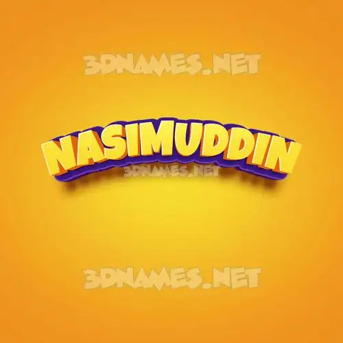 nasimuddin in Orange Toon style - 3D name wallpaper nasimuddin in Orange Toon style - 3D name wallpaper