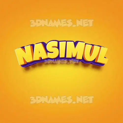 nasimul in Orange Toon style - 3D name wallpaper nasimul in Orange Toon style - 3D name wallpaper