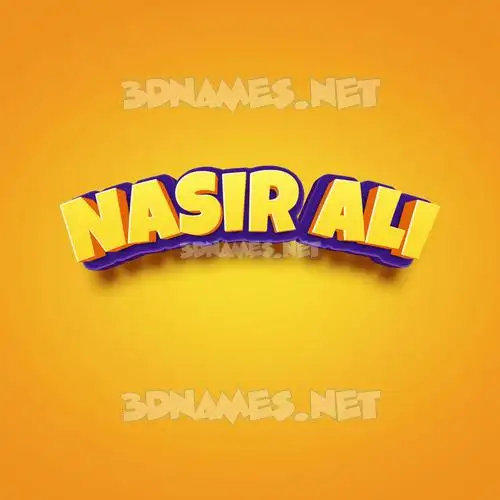 nasir ali in Orange Toon style - 3D name wallpaper nasir ali in Orange Toon style - 3D name wallpaper