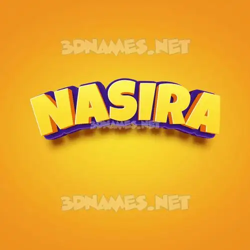nasira in Orange Toon style - 3D name wallpaper