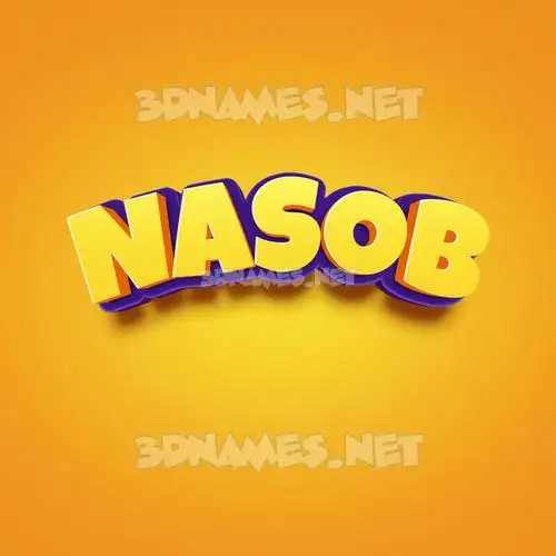nasob in Orange Toon style - 3D name wallpaper nasob in Orange Toon style - 3D name wallpaper