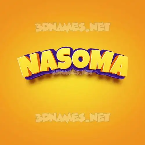nasoma in Orange Toon style - 3D name wallpaper nasoma in Orange Toon style - 3D name wallpaper
