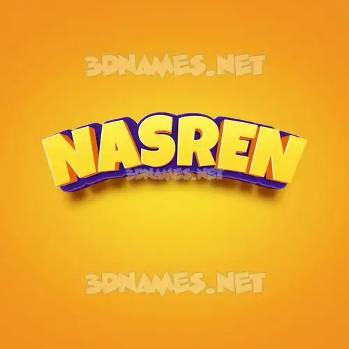 nasren in Orange Toon style - 3D name wallpaper nasren in Orange Toon style - 3D name wallpaper