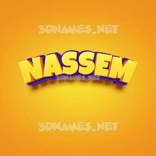 nassem in Orange Toon style - 3D name wallpaper nassem in Orange Toon style - 3D name wallpaper