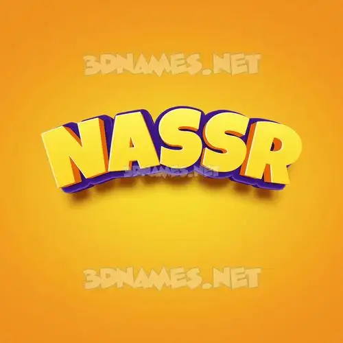 nassr in Orange Toon style - 3D name wallpaper nassr in Orange Toon style - 3D name wallpaper