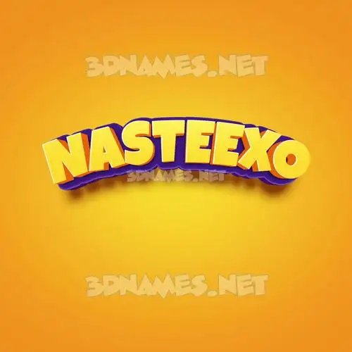 nasteexo in Orange Toon style - 3D name wallpaper