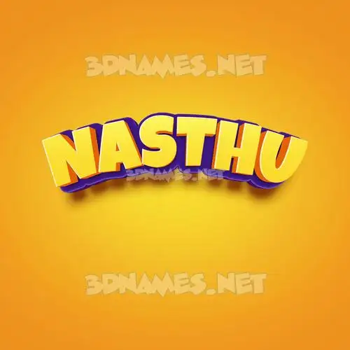 nasthu in Orange Toon style - 3D name wallpaper nasthu in Orange Toon style - 3D name wallpaper