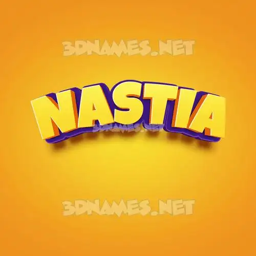 nastia in Orange Toon style - 3D name wallpaper
