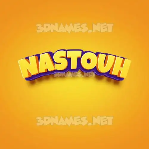 nastouh in Orange Toon style - 3D name wallpaper nastouh in Orange Toon style - 3D name wallpaper