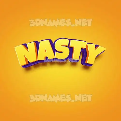 nasty in Orange Toon style - 3D name wallpaper nasty in Orange Toon style - 3D name wallpaper