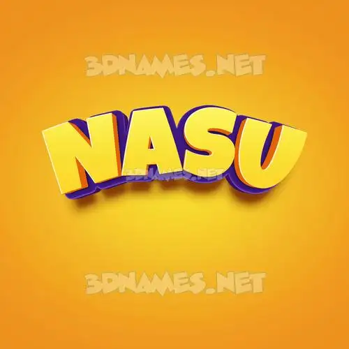 nasu in Orange Toon style - 3D name wallpaper