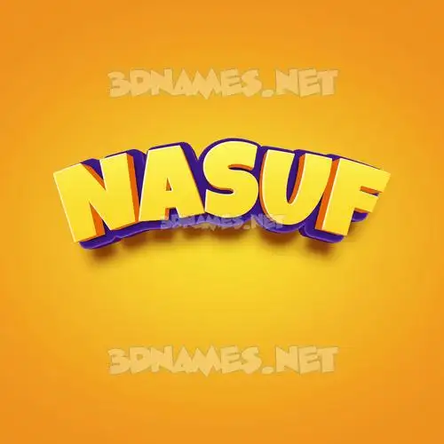 nasuf in Orange Toon style - 3D name wallpaper