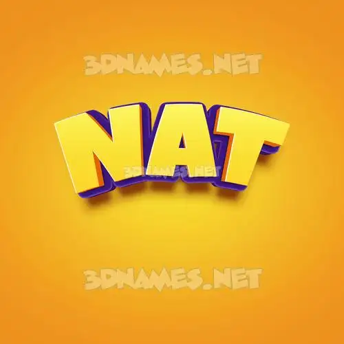 nat in Orange Toon style - 3D name wallpaper nat in Orange Toon style - 3D name wallpaper