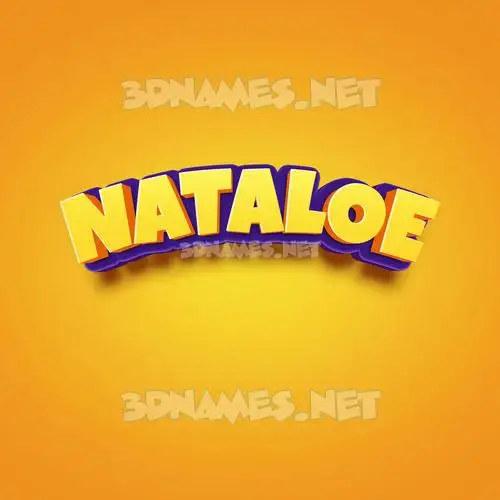 nataloe in Orange Toon style - 3D name wallpaper