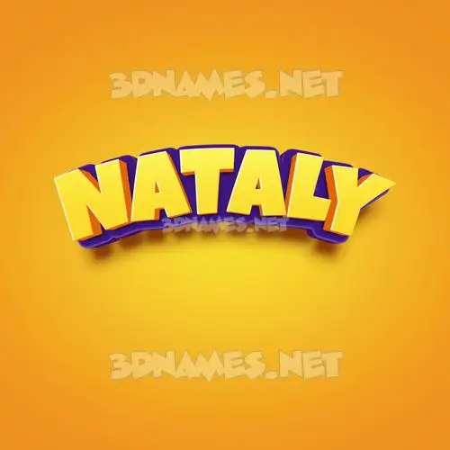 nataly in Orange Toon style - 3D name wallpaper nataly in Orange Toon style - 3D name wallpaper