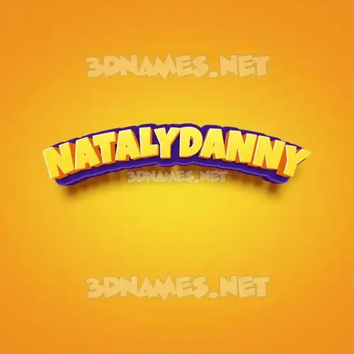 natalydanny in Orange Toon style - 3D name wallpaper natalydanny in Orange Toon style - 3D name wallpaper