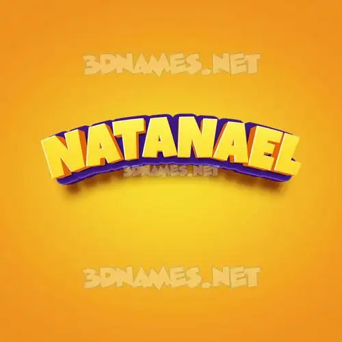 natanael in Orange Toon style - 3D name wallpaper natanael in Orange Toon style - 3D name wallpaper
