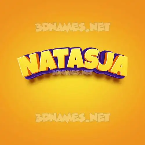natasja in Orange Toon style - 3D name wallpaper